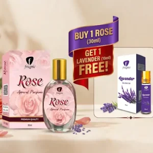 Buy 1 Get 1 Free Combo Pack | Fragnic Rose Perfume 30ml with Free Lavender 10ml Roll on Attar