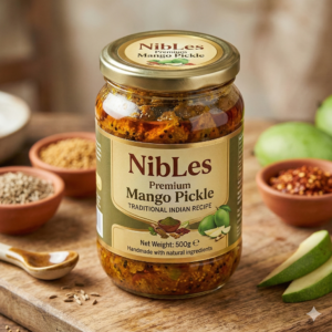 NibLes Premium Mango Pickle (500g) – Traditional Homemade Aam Ka Achar