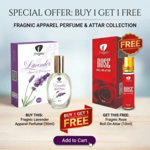 Buy 1 Get 1 Free Combo Pack | Fragnic Lavender Perfume 30ml with Free Rose 10ml Roll on Attar