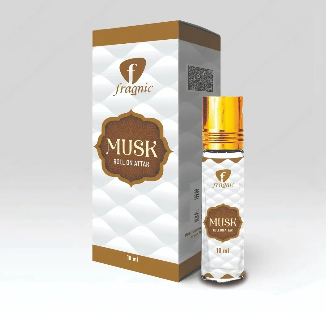 Pack of 2 Fragnic Oud and Musk Roll on Attar 10ml | Long Lasting | Alcohol-Free - Image 2