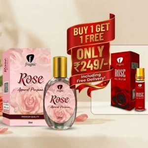 Buy 1 Get 1 Free Combo Pack | Fragnic Rose Perfume 30ml with Free 10ml Roll on Attar